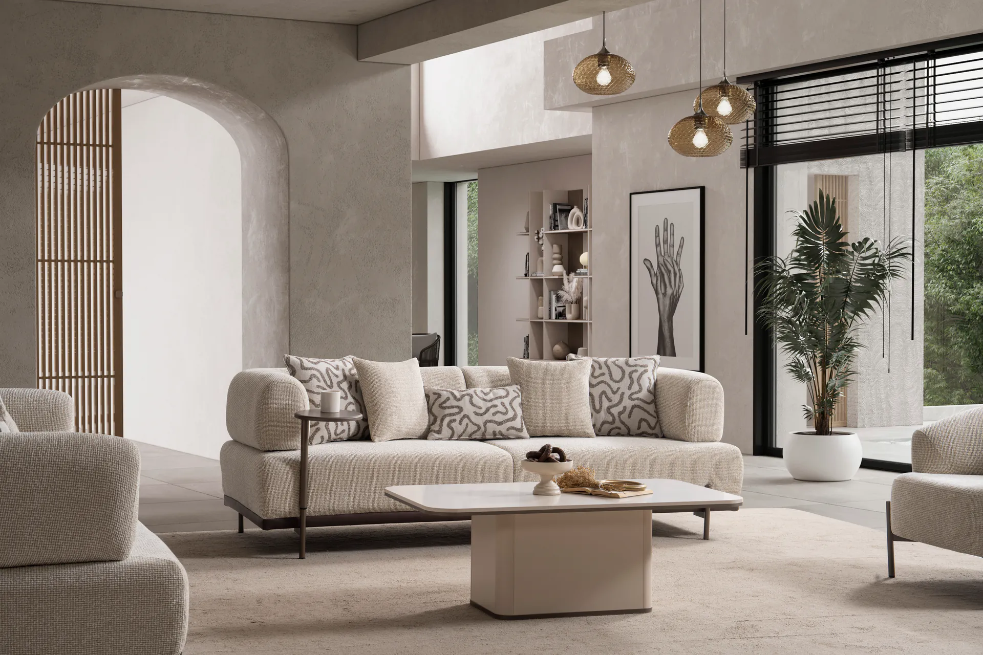 Verona Krem Koltuk Takımı